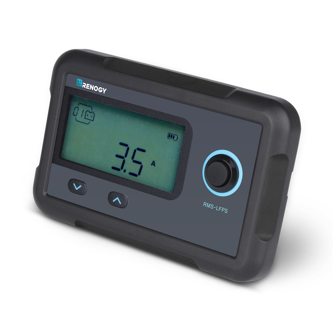 Renogy RMS-LFPS battery monitoring screen showing current draw