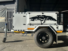 2026 Metalian Genie side view showing the acacia tree decal and all-terrain tyres — new off-road camping trailer for sale, Bellville (view 2)