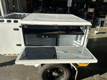 2026 Metalian Genie nosecone opened, sized and wired for a 60 L fridge with fold-down worktop — 4Matt Campers Bellville (view 5)