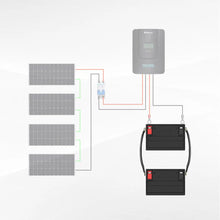 Diagram showing batteries wired in parallel with interconnect cables