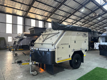 2025 Bush Lapa Miskruier front three-quarter in travel mode with jockey wheel and stone shield — 4Matt Campers Western Cape (view 6)