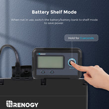 Renogy battery monitor shelf mode activated by holding the power button