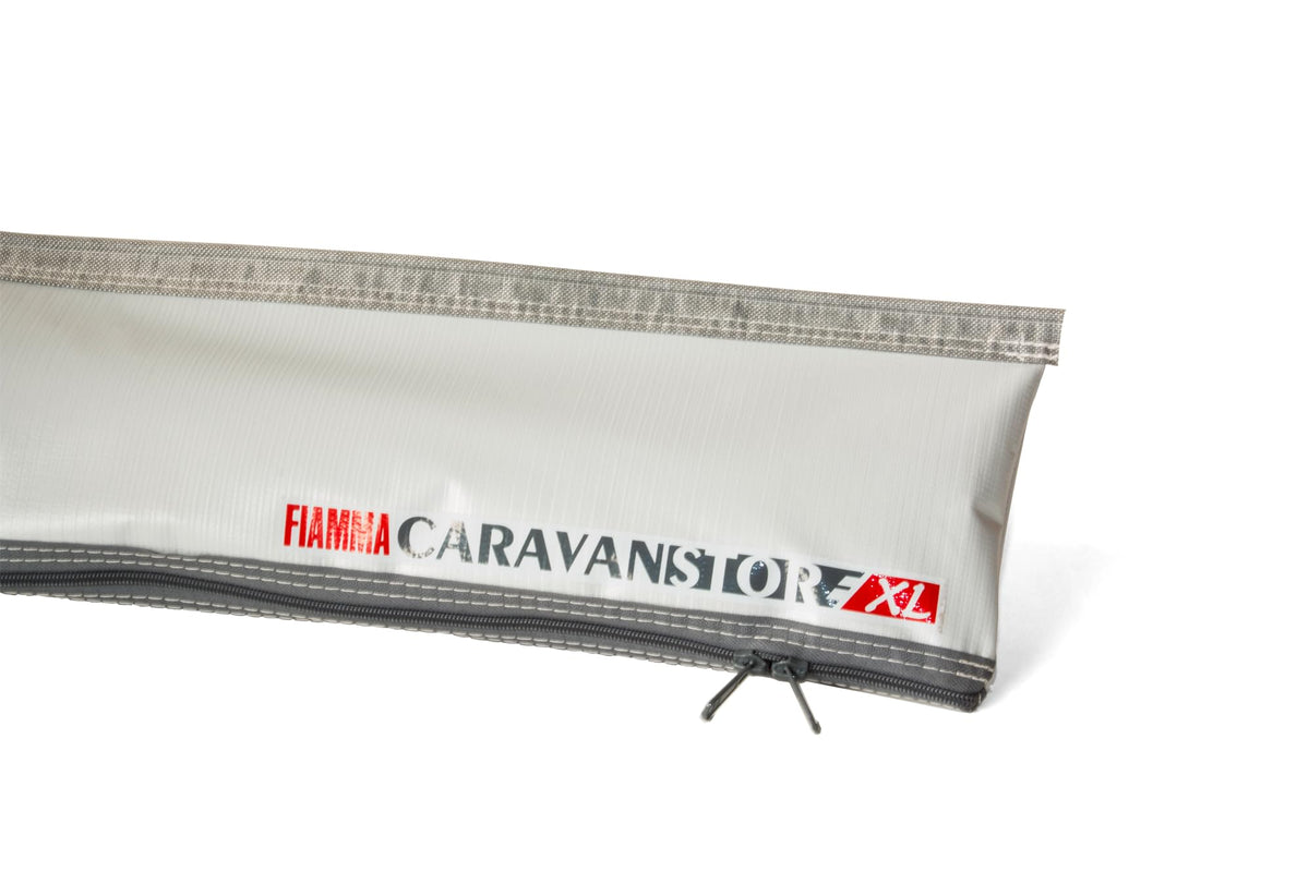Fiamma Caravanstore XL 410 roll-out caravan awning with Royal Blue canopy