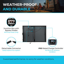 Renogy solar suitcase weatherproof junction box and IP65 charge controller