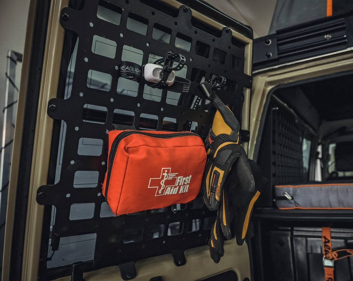 Alu-Cab rear door Molle plates on a Toyota Land Cruiser 76