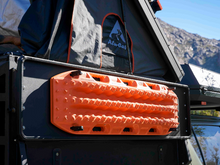 Alu-Cab Camper Trax side table folded out with recovery trax, photo 7
