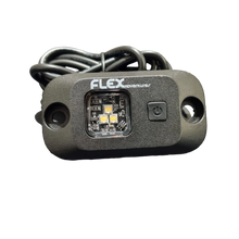 Flex 12V white and amber dual colour LED rock light with switch, photo 2