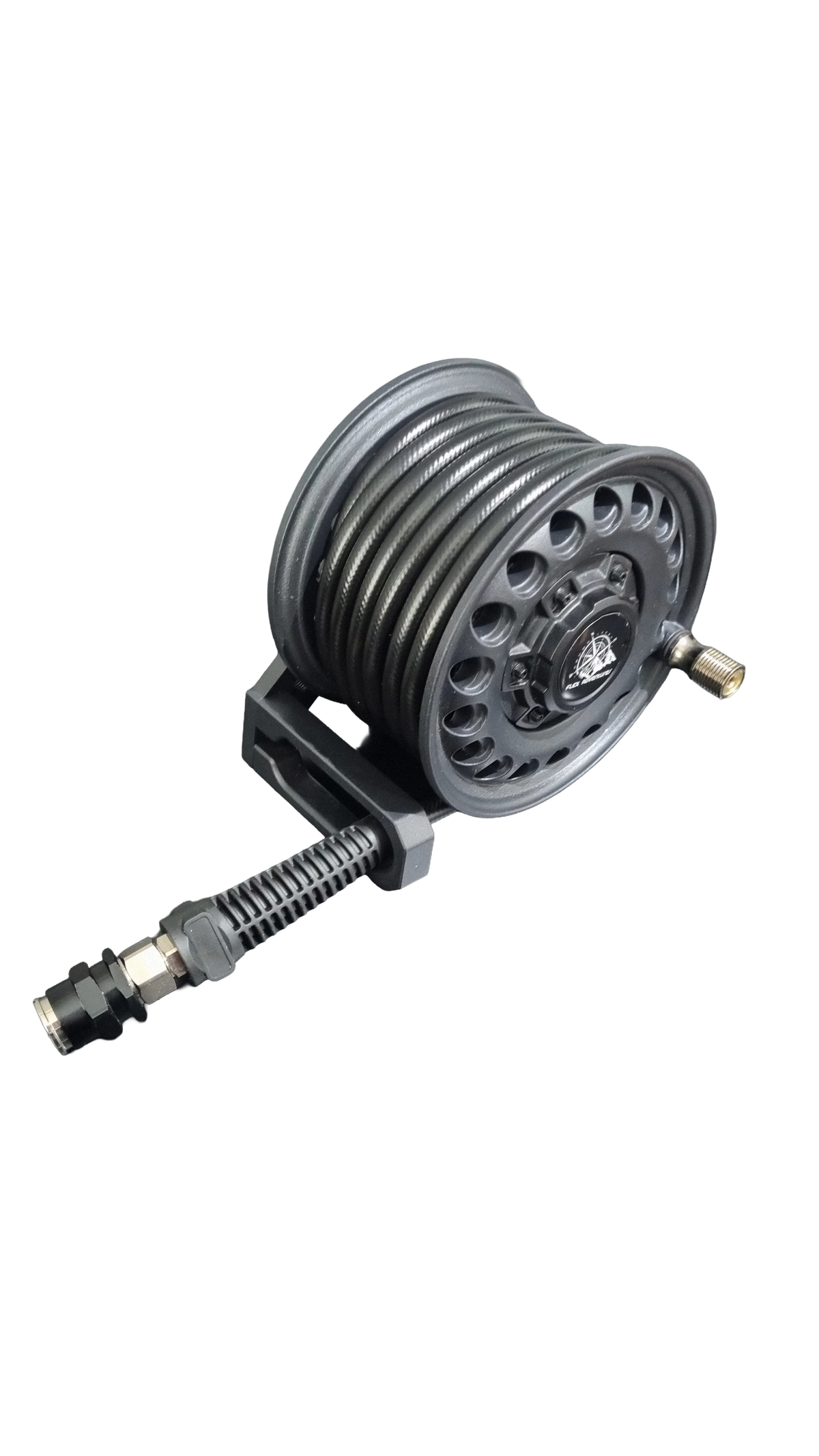 Flex retractable air hose reel with 7m hose