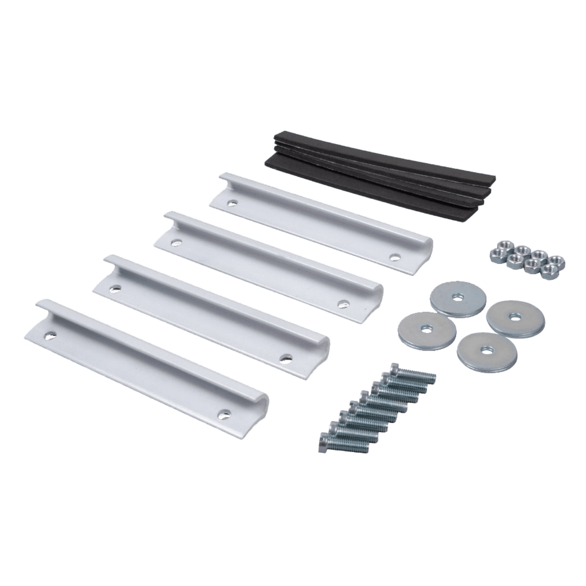 Holdfast Gutter Extrusion Kit bolted to a canopy edge