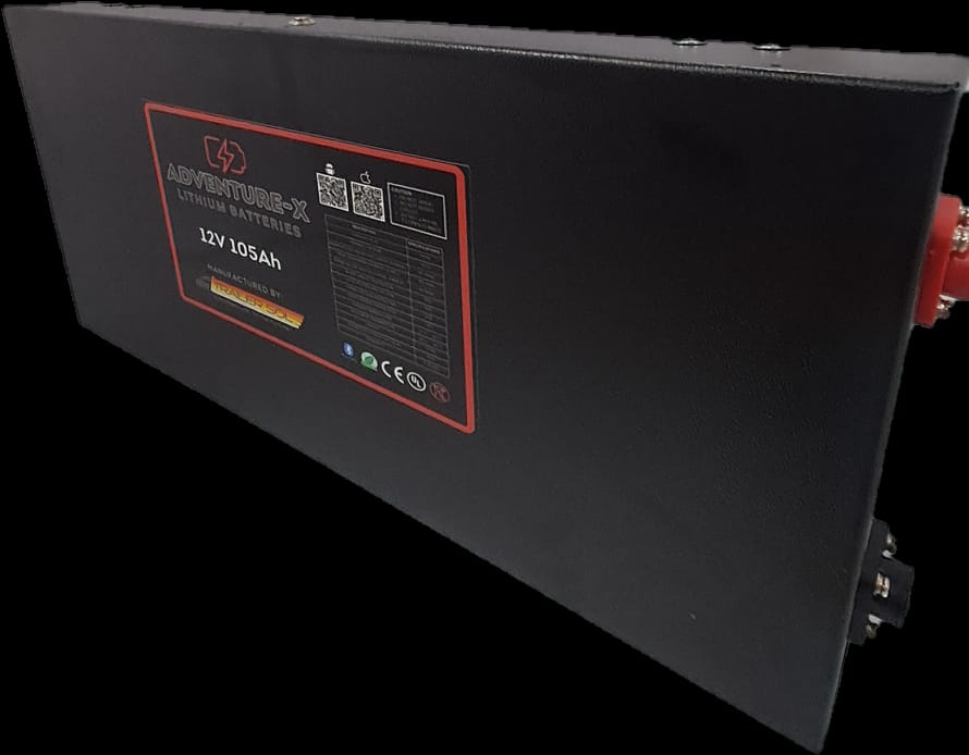 Adventure-X 105Ah Super Slimline 12V lithium battery