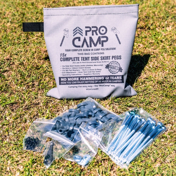 ProCamp 15x Complete Tent Side Skirt Pegs available from 4Matt Campers in Cape Town
