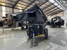 2025 Metalian Genie front view with tent deployed and jockey wheel — pre-owned kitted off-road trailer, 4Matt Campers (view 10)
