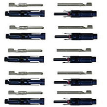 Five pairs of Renogy solar connectors with crimp contacts