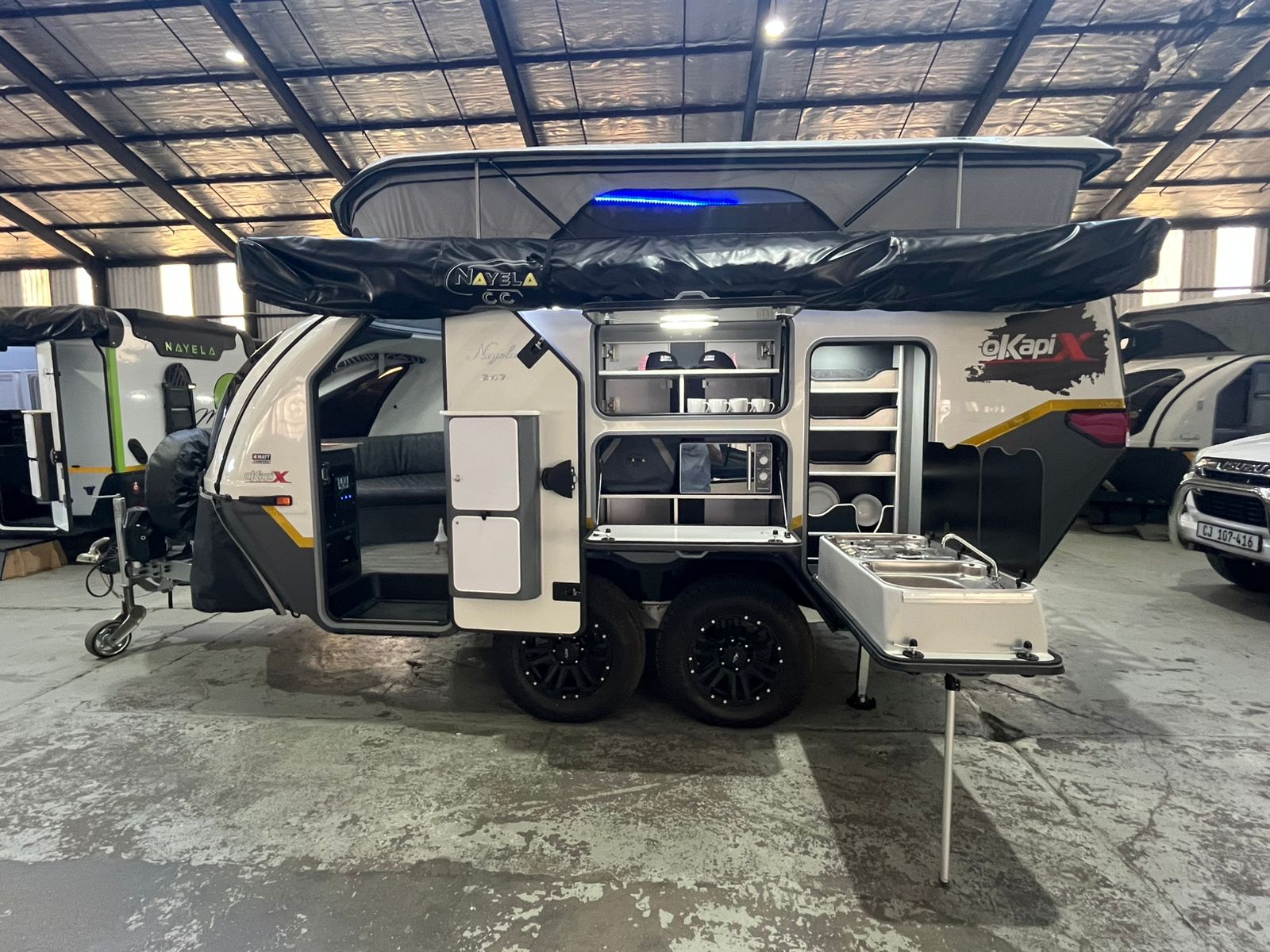2025 Nayela Okapi-X #247 pre-owned off-road caravan available from 4Matt Campers in Bellville Cape Town