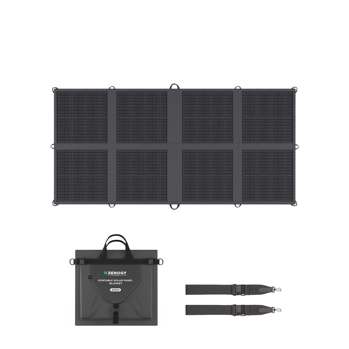Renogy 200W portable solar blanket unfolded, supplied by 4Matt Campers in Cape Town, Western Cape