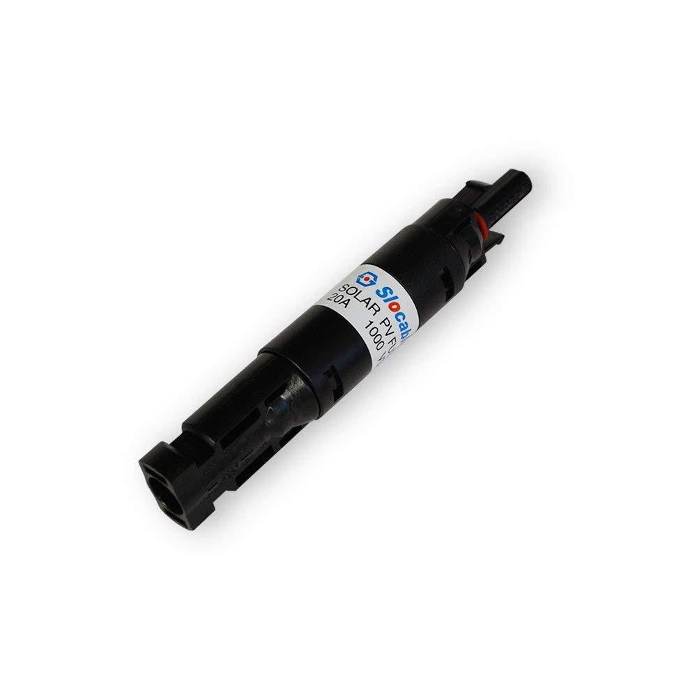 Renogy 20A waterproof in-line solar fuse holder with solar connectors
