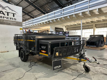 2019 Opus OP4 – packed for travel, side view with jockey wheel and lockers