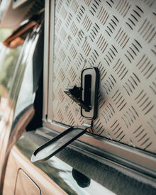 Alu-Cab Push Button Lock Cover fitted over a canopy lock, photo 2