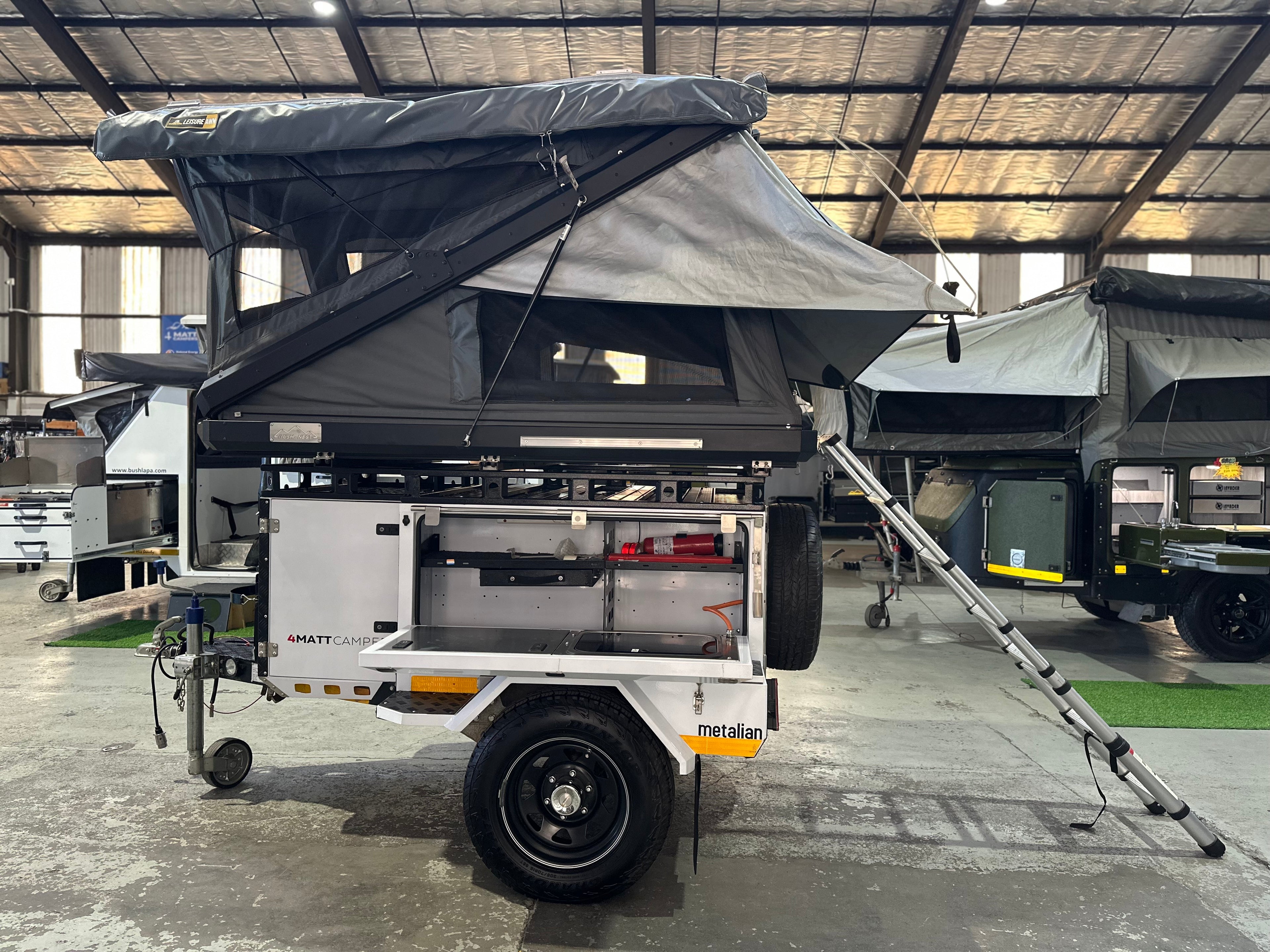 2024 Metalian Genie with Bushwakka Bush-Nest rooftop tent deployed