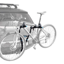Holdfast 2 Bike Hanging Rack Snap-On mounted on a tow ball with two bikes, photo 2
