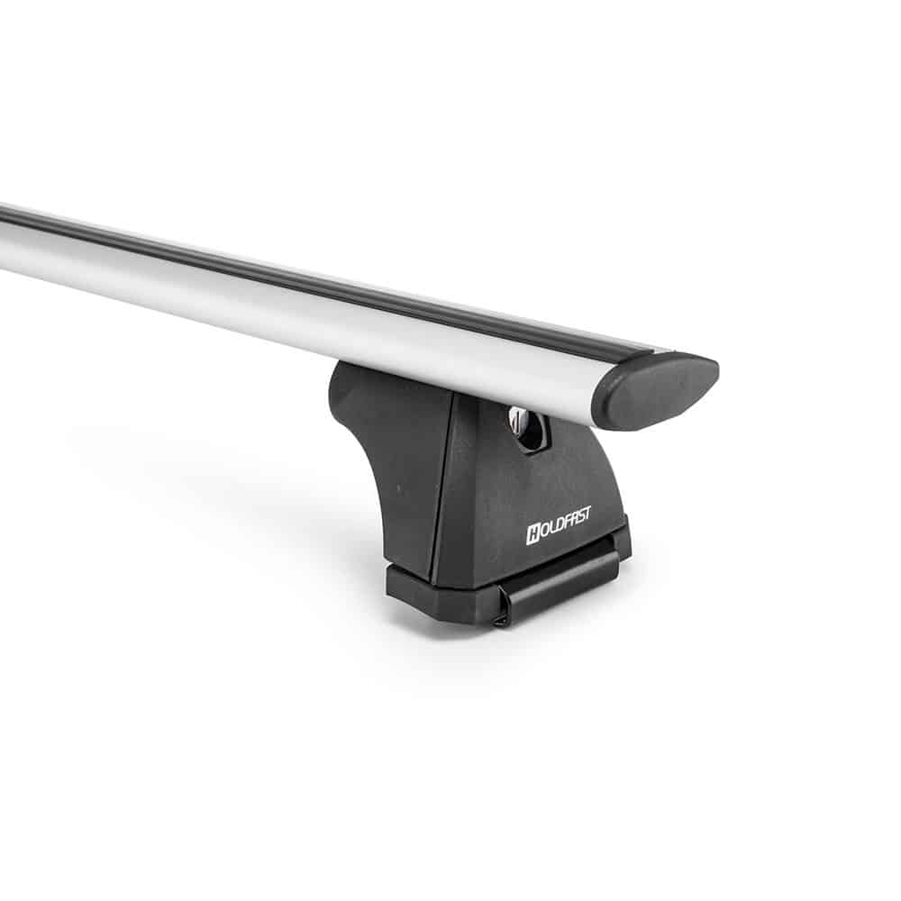 Holdfast FR silver wingbar roof rack on an Isuzu D-Max Double Cab