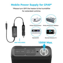 Renogy 266Wh power bank powering a CPAP machine off-grid