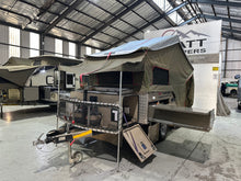 GT Camper slide-out stainless-steel kitchen with gas stove, drawers and gas bottle holder