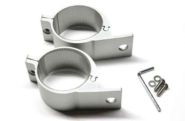 Lumeno chrome 76mm spotlight mounting bracket for 4x4 driving lights