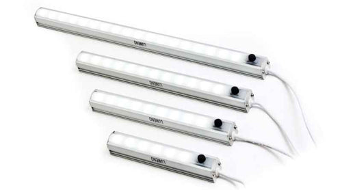Lumeno 18 LED aluminium diffused 12V light bar, 32cm, soft white magnetic