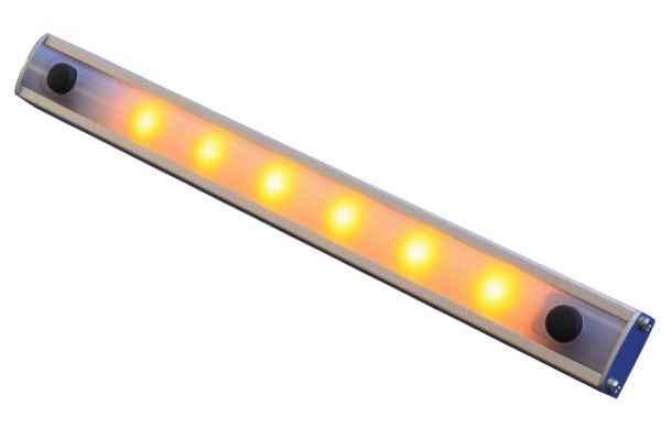 Lumeno 24 LED dual white and amber 12V magnetic light bar, 31cm aluminium