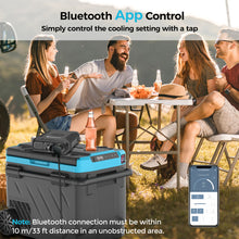 Renogy 50L camping fridge with Bluetooth app control and touch panel