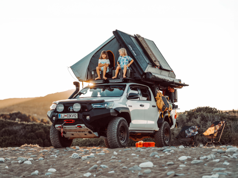 Alu-Cab ModCAP Family Camper tent on a ModCAP base