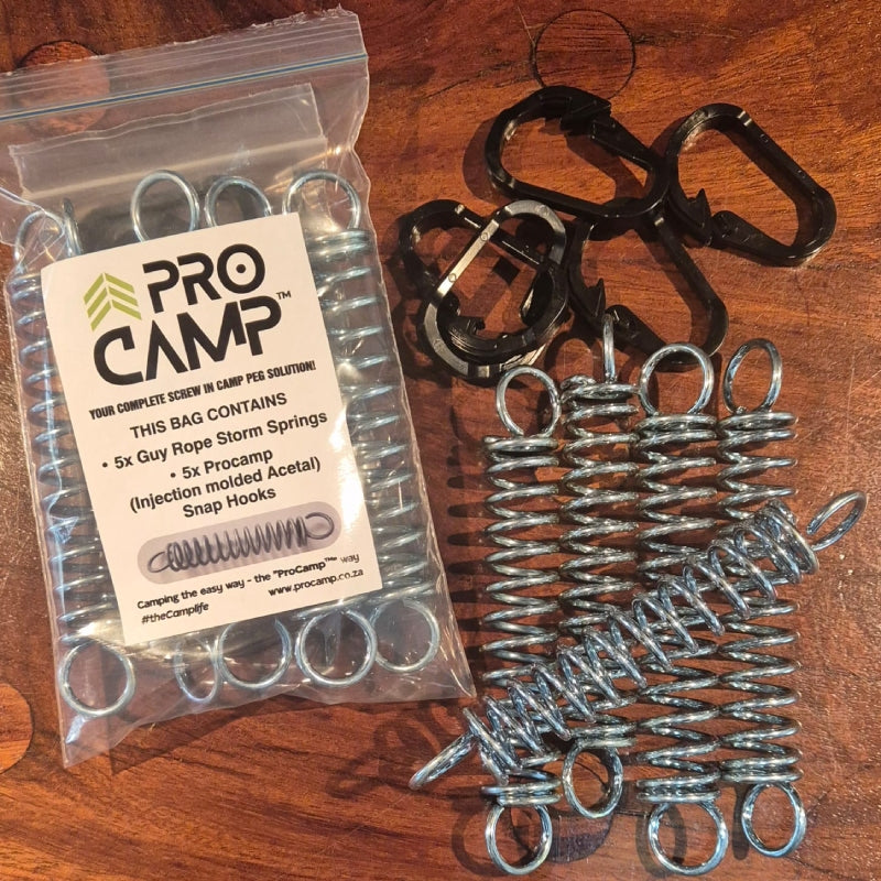 ProCamp 5x Guy Rope Storm Springs and ProCamp Snap Hooks available from 4Matt Campers in Cape Town