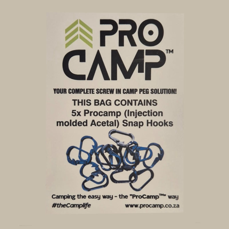 ProCamp 5x ProCamp Snap Hooks available from 4Matt Campers in Cape Town