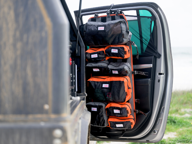 Alu-Cab Modular Duffle fold-up bag with zippered mesh packing bags