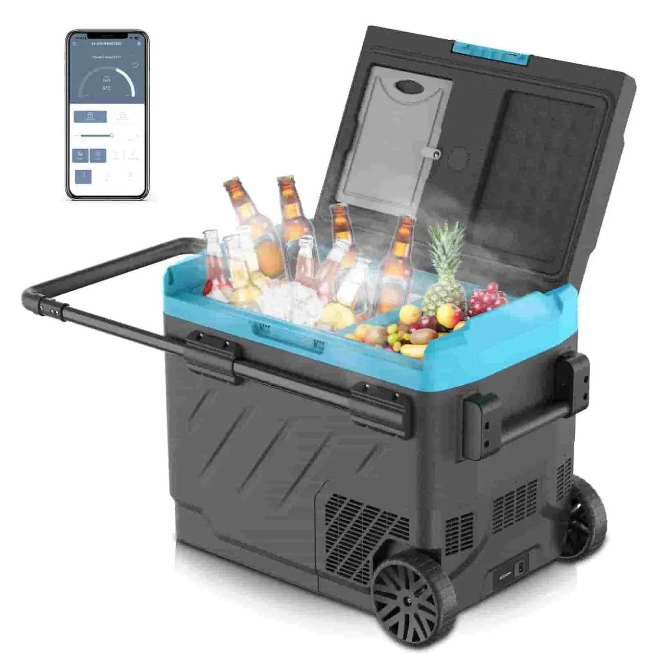 Renogy 50L portable refrigerator with app control and wheels, 12V camping fridge freezer from 4Matt Campers Cape Town, Western Cape