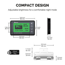 Renogy RBM500 500A Battery Monitor with Shunt — compact display dimensions