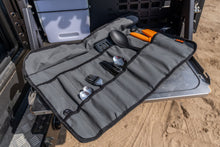 Alu-Cab Deluxe Cutlery Roll open showing cutlery slots, photo 3