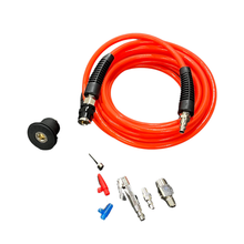 Flex heavy-duty air hose set with quick-connect fittings and tyre chuck
