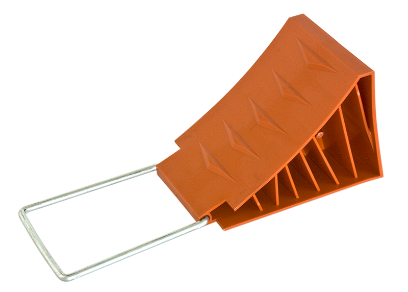 Anti-theft wheel lock chock with foldable under-wheel bracket — 4Matt Campers, Western Cape & Cape Town