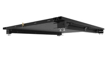 Alu-Cab Roof Rack Tray Table Slide Bracket mounted under a roof rack tray, photo 3