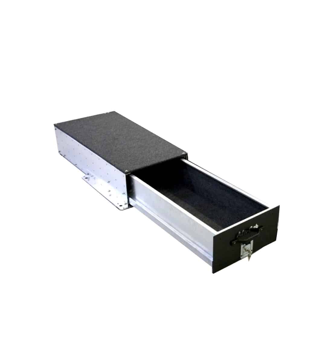 Alu-Cab Single Drawer System with the drawer pulled out