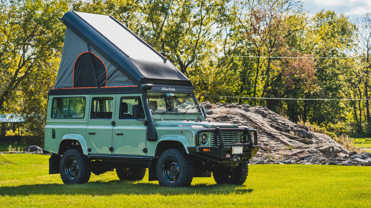 Alu-Cab Icarus roof conversion on a Land Rover Defender 110