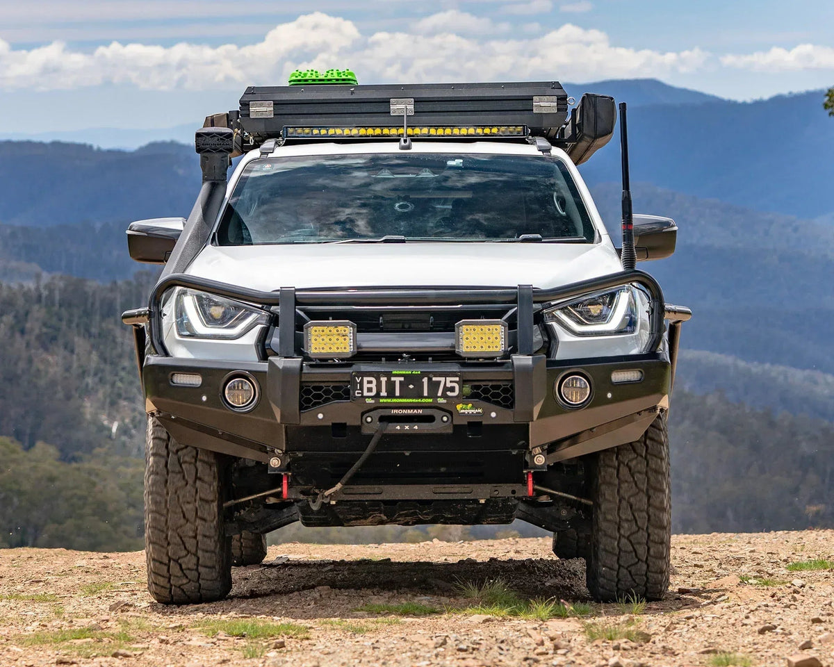 Ironman 4x4 Deluxe bull bar for the Isuzu D-Max RG/RT with non-electric steering (2022-2025)
