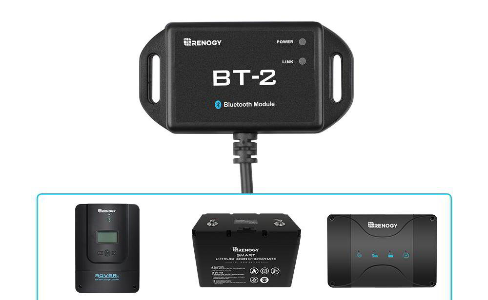Renogy BT-2 Bluetooth module for monitoring compatible Renogy chargers and controllers — 4Matt Campers Western Cape