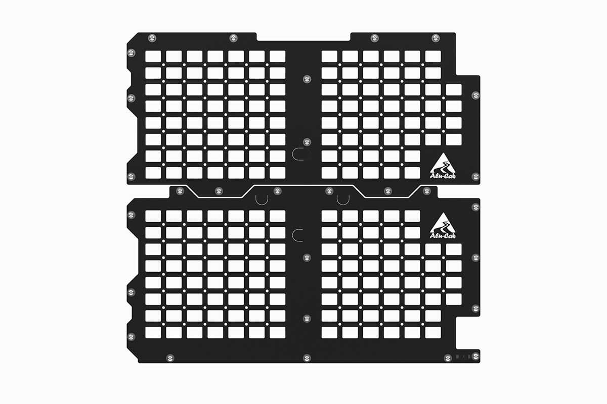 Alu-Cab ModCAP rear door Molle plate set for a double or extra cab