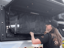 Alu-Cab mid-size Canopy Camper single side door mozzie and midge net, photo 2