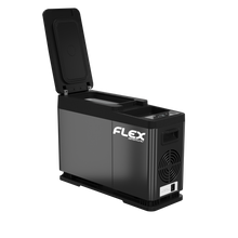 Flex CF8 compact 12V camping fridge view from 4Matt Campers