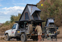 Canopy Camper Deluxe on a Land Cruiser 79 single cab at camp
