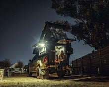 Alu-Cab Khaya Family 4 Sleeper camper unit in black on a truck, photo 3